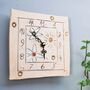 Personalised Tile Wall Clock With Flowers And Arabic Numbers, thumbnail 2 of 6