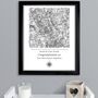 Personalised Old Series Map Black Framed Print, thumbnail 3 of 4