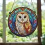 Barn Owl Stained Glass Effect Suncatcher, thumbnail 3 of 5