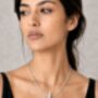 Sculptural Elongated Teardrop Statement Pendant Necklace, thumbnail 1 of 2