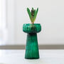 Vibrant Ribbed Hyacinth Vase, thumbnail 4 of 5