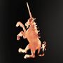 Handwrought Copper Unicorn Christmas Tree Topper, thumbnail 1 of 2