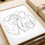 Personalised Line Drawing Family Portrait Illustration, thumbnail 11 of 12