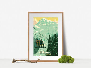 Flaine Ski Resort France Travel Poster Art Print, 4 of 7