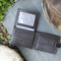 Men's Luxury Brown Leather Wallet Flip Up Rfid Safe, thumbnail 1 of 5