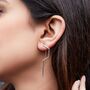 Sterling Silver Angular Minimalist Drop Earring, thumbnail 6 of 8