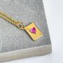 Ace Of Hearts Necklace In Gold Plate, thumbnail 5 of 5