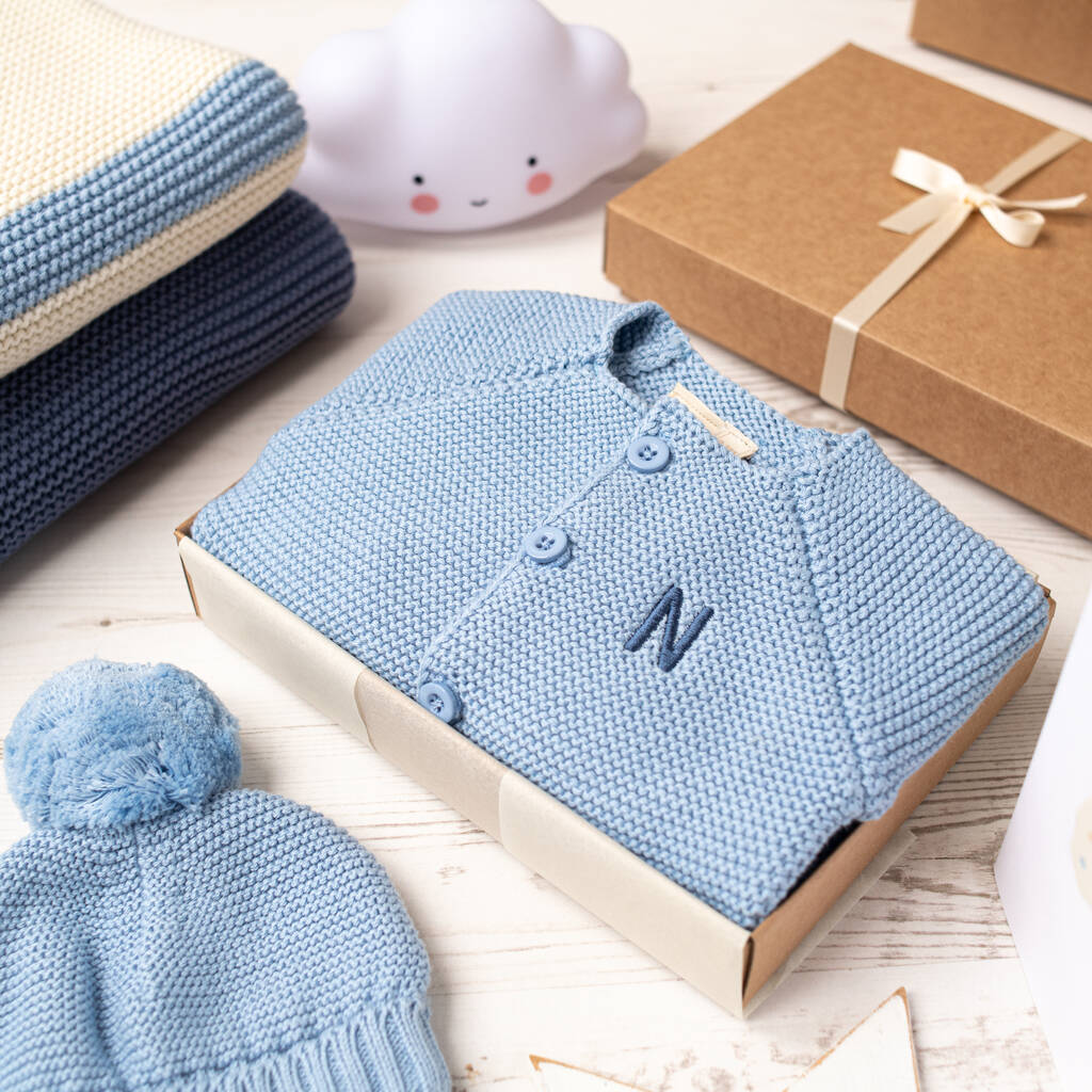 Boys Bubble Knitted Baby Cardigan By Toffee Moon | notonthehighstreet.com