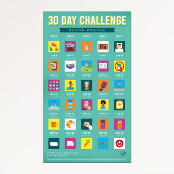 30 Day Challenge Scratch Off Poster, 5 of 12