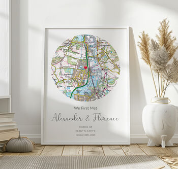 The Place We Met Ordnance Survey Landranger Personalised Map Print Couples Valentines Gift, 2 of 12