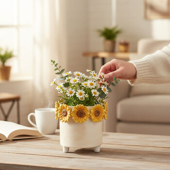 Ceramic 3D Sunflower Planter – Mother’s Day Gift, 2 of 4