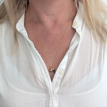 The Trio Star Point Smokey Quartz Necklace, 4 of 7
