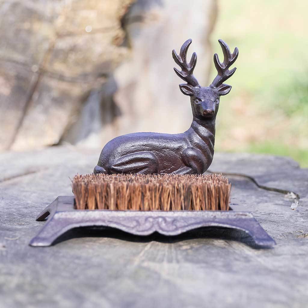 stag doorstep welly boot scraper and brush by dibor