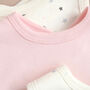 Personalised Set Of Three Star And Moon Baby Girl Bibs, thumbnail 2 of 4