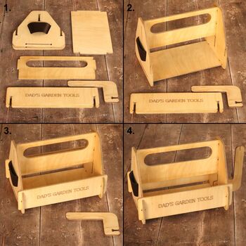 Personalised Wooden Garden Tool Caddy – Gift For Gardener, 8 of 11