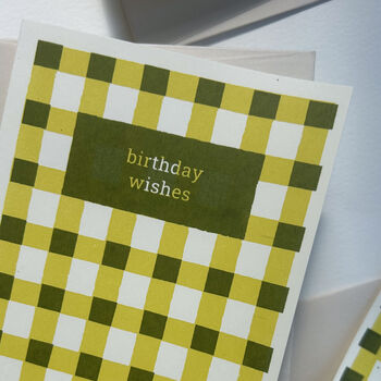 Gingham Birthday Card, 4 of 12