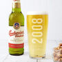 Personalised 18th Birth Year And Name Beer Glass, thumbnail 4 of 9