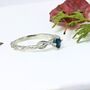 Silver Leaf And Diamond Nature Ring, Ariel Leaf Ring, thumbnail 9 of 10