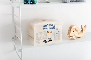 Personalised Football Themed Money Pot Piggy Bank, 9 of 9