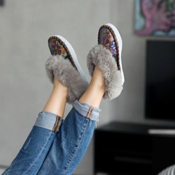 Mosaic Grey Sheepers Slippers, 3 of 12