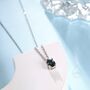 Sterling Silver Oval Cz Pendant Necklace, thumbnail 5 of 12