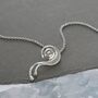 Sterling Silver Swirly Spiral Necklace, thumbnail 4 of 5