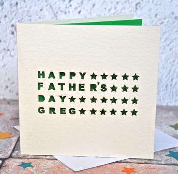 Laser Cut Step Dad Father's Day Card, 2 of 2