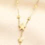 Stainless Steel Star Lariat Pendant Necklace In Gold, thumbnail 2 of 2