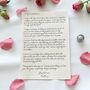Personalised Luxury Handwritten Letter With Pink Wax Seal, thumbnail 1 of 4