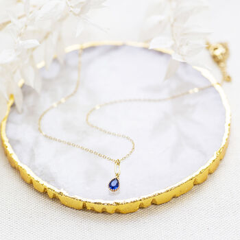 September Sapphire Birthstone Pendant Necklace, 5 of 8