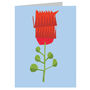 Red Dainty Bloom Mini Greetings Card, thumbnail 2 of 5