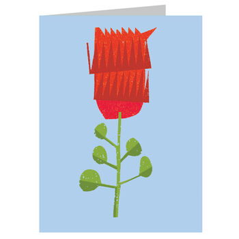 Red Dainty Bloom Mini Greetings Card, 2 of 5