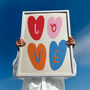 Love Hearts Print, Hearts Wall Art, thumbnail 5 of 9