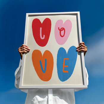 Love Hearts Print, Hearts Wall Art, 5 of 9