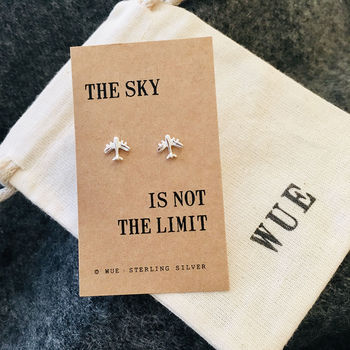 Silver Airplane Earrings. The Sky Is Not The Limit, 3 of 3