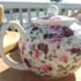 Two Cup Teapot In Ditsy Summertime Chintz Design, thumbnail 7 of 8