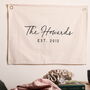 Personalised Family Name Linen Banner, thumbnail 1 of 4