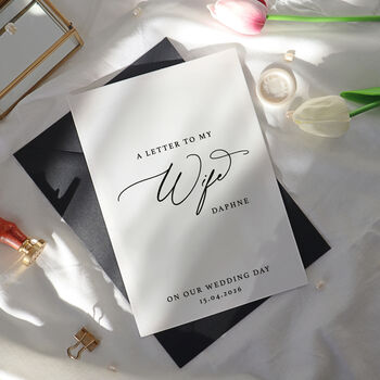 Love Letter To My Husband Personalised Wedding Card, 2 of 6