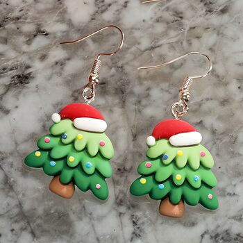 Christmas Tree Earrings Gift, 3 of 6