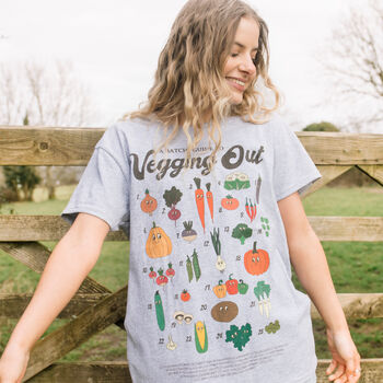 Vegging Out Women's Vegetable Guide T Shirt, 3 of 5