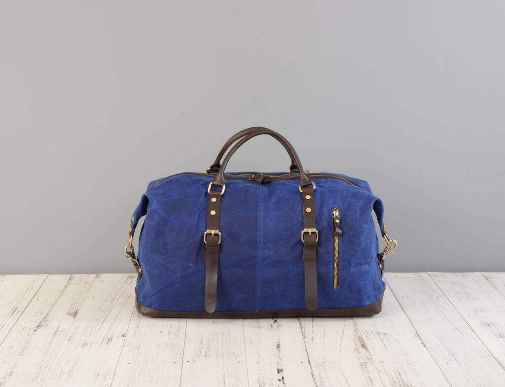 waxed holdall bag