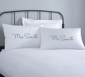 Personalised Couple Wedding Pillowcases, 5 of 5