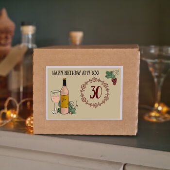 Personalised 30th Birthday Gift Balloon Wine Glass, 5 of 6