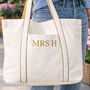 Monogram Personalised Premium Canvas Tote Bag, thumbnail 2 of 2