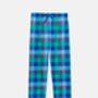 Women's Blue Shire Square Brushed Cotton Pj Trousers, thumbnail 2 of 2