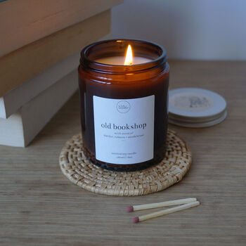 Book Lovers Gift Bundle, Bookshop Candle Gift + Matches, 2 of 7