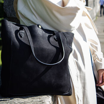Women's Premium Suede Shopper Bag 'Varallo', 8 of 10