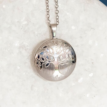 Personalised Sterling Silver Tree Of Life Photo Locket Necklace, 3 of 10