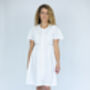 Women's White Cotton Nightdress Carolyn, thumbnail 2 of 6