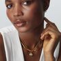 April Birthstone Necklace 18ct Gold Plate, thumbnail 3 of 6
